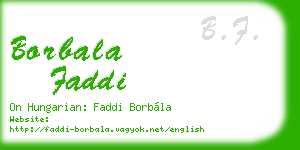 borbala faddi business card