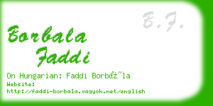 borbala faddi business card